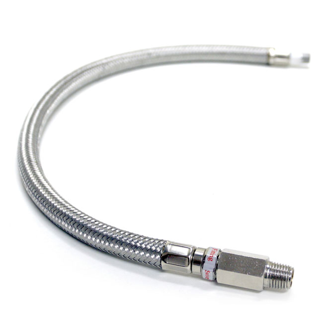 3/8 Stainless steel braided leader hose w/ check valve (92791)