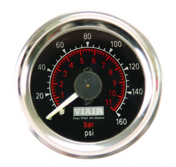 Viair 2" dual needle gauge 0-160psi (black)