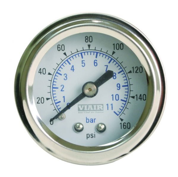 Viair 2" single needle gauge 0-160psi (white)